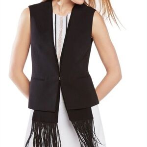 BCBCMazaria fringe scarf vest combo.  Women’s Medium